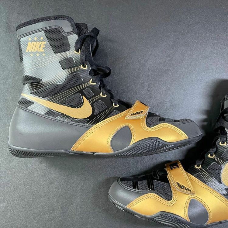Боксерки Nike HyperKO LIMITED EDITION Black / Metallic Gold Boxing Shoes
